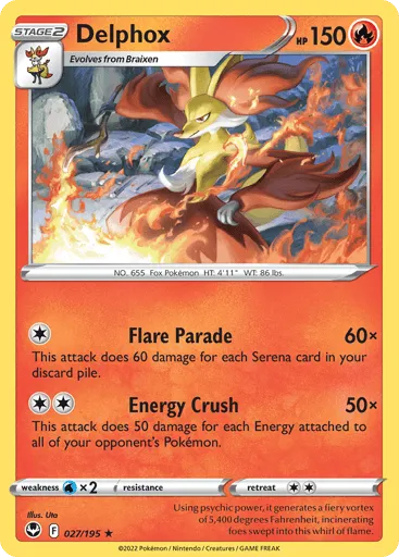 Delphox 027/195 Silver Tempest
