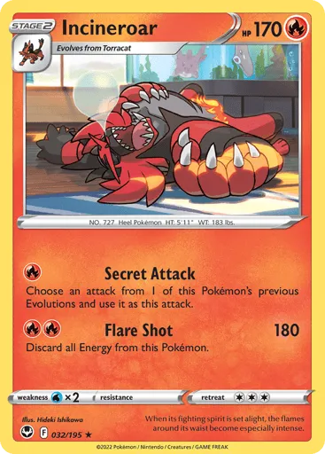 Incineroar 032/195 Silver Tempest