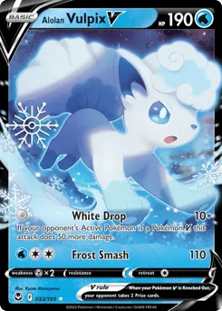 Alolan Vulpix V 033/195 Snowflake Stamp Silver Tempest