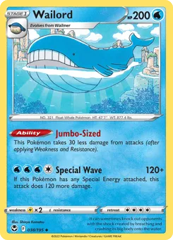 Wailord 038/195 Silver Tempest