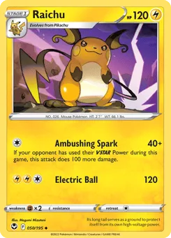Raichu 050/195 Silver Tempest