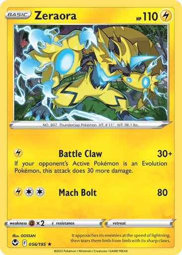 Zeraora 056/195 Silver Tempest
