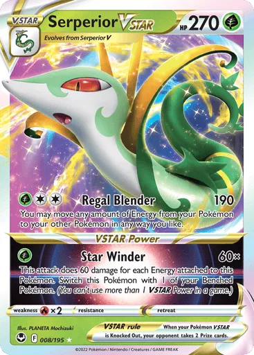 Serperior VSTAR 008/195 Silver Tempest