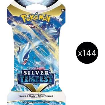 Silver Tempest Sleeved Booster Pack Case