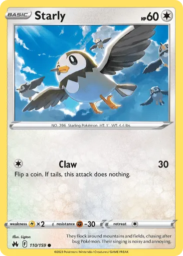 Starly 110/159 Crown Zenith