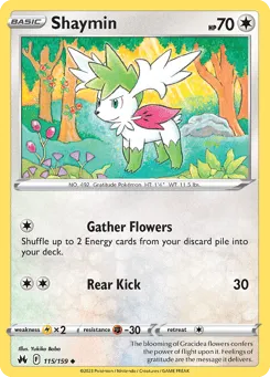Shaymin 115/159 Crown Zenith