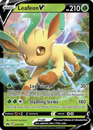 Leafeon V 013/159 Crown Zenith