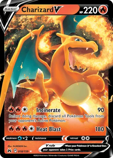 Charizard V 018/159 Crown Zenith