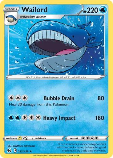 Wailord 032/159 Crown Zenith