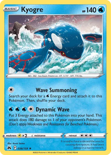 Kyogre 036/159 Crown Zenith