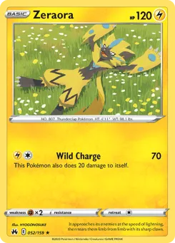 Zeraora 052/159 Crown Zenith