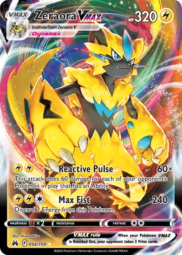 Zeraora VMAX 054/159 Crown Zenith