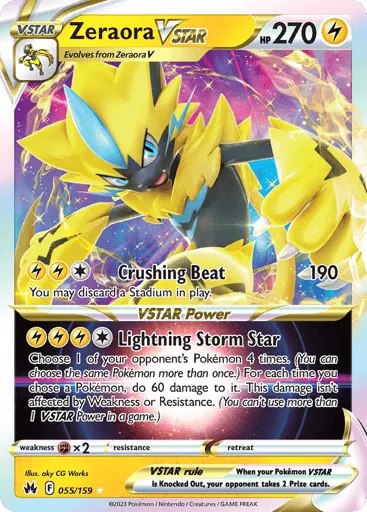 Zeraora VSTAR 055/159 Crown Zenith