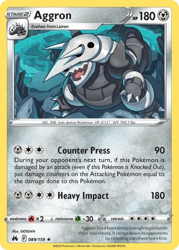 Aggron 089/159 Crown Zenith