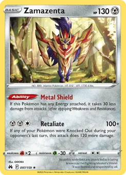 Zamazenta 097/159 Crown Zenith