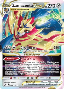 Zamazenta VSTAR 099/159 Crown Zenith