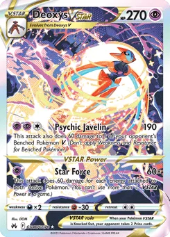 Deoxys VSTAR GG46/GG70 Crown Zenith Galarian Gallery