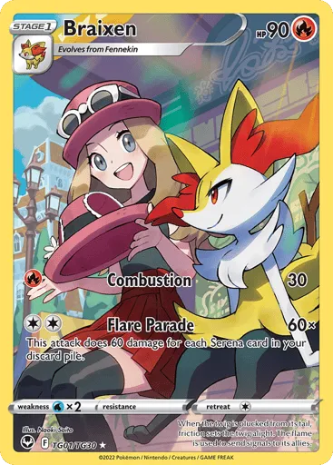 Braixen TG01/TG30 Silver Tempest Trainer Gallery