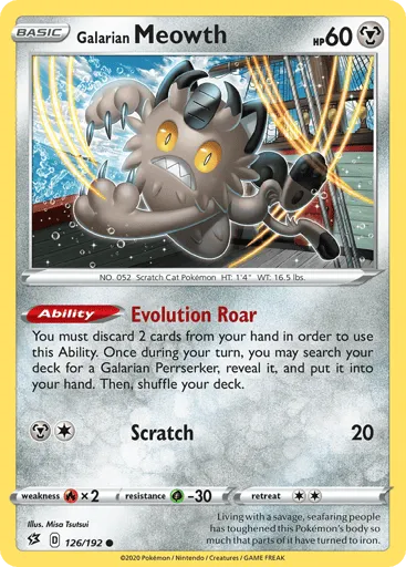 Galarian Meowth 126/192 Rebel Clash
