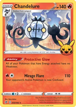 Chandelure 033/192 Pumpkin Pikachu Stamp Rebel Clash