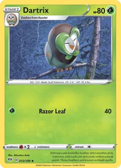 Dartrix 012/189 Darkness Ablaze
