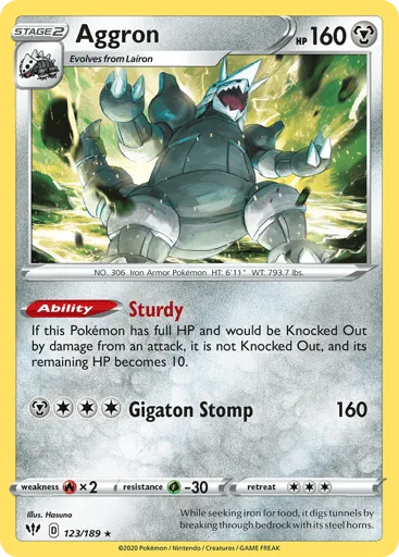 Aggron 123/189 Darkness Ablaze