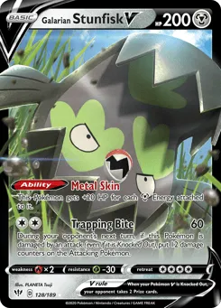 Galarian Stunfisk V 128/189 Darkness Ablaze