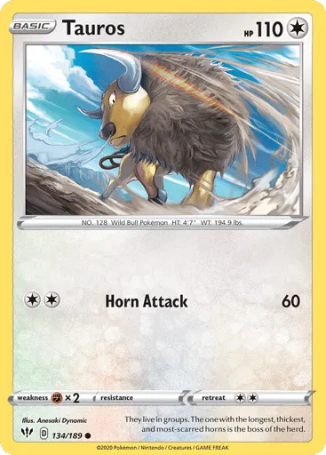 Tauros 134/189 Darkness Ablaze