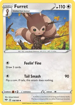 Furret 136/189 Darkness Ablaze