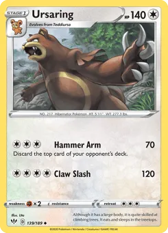 Ursaring 139/189 Darkness Ablaze