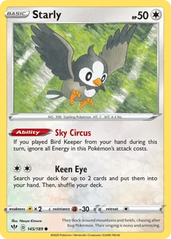 Starly 145/189 Darkness Ablaze