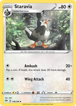 Staravia 146/189 Darkness Ablaze