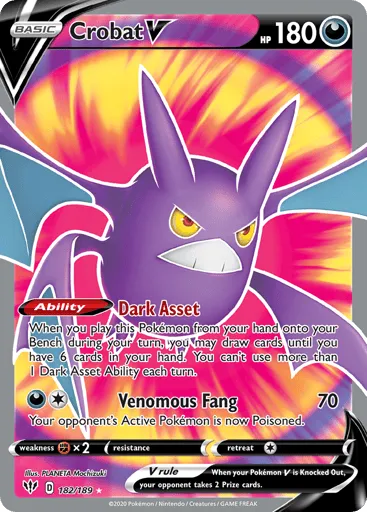 Crobat V 182/189 Darkness Ablaze