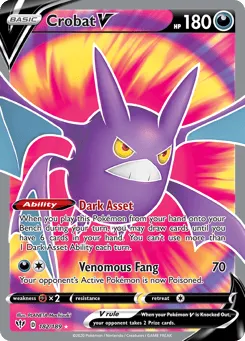 Crobat V 182/189 Darkness Ablaze