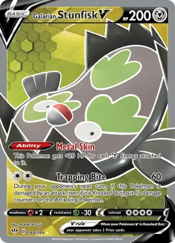 Galarian Stunfisk V 184/189 Darkness Ablaze