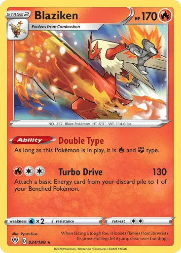 Blaziken 024/189 Darkness Ablaze