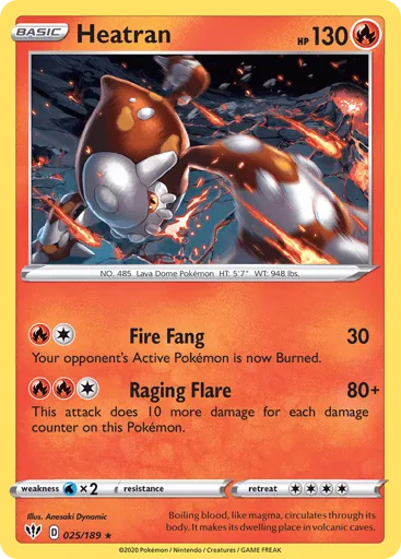 Heatran 025/189 Darkness Ablaze