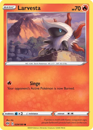 Larvesta 029/189 Darkness Ablaze