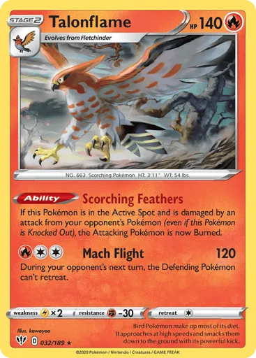 Talonflame 032/189 Darkness Ablaze