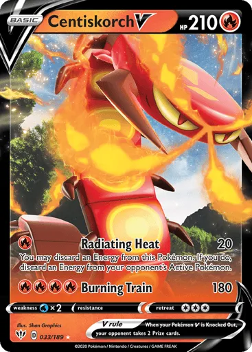 Centiskorch V 033/189 Darkness Ablaze