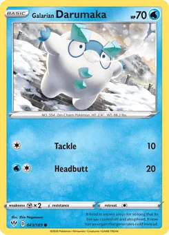 Galarian Darumaka 043/189 Darkness Ablaze