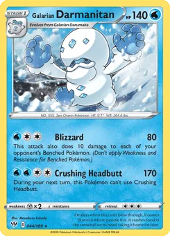 Galarian Darmanitan 044/189 Darkness Ablaze