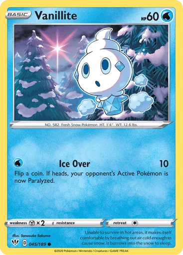 Vanillite 045/189 Darkness Ablaze