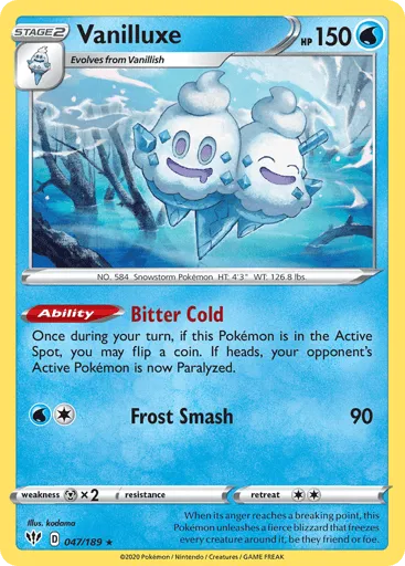 Vanilluxe 047/189 Darkness Ablaze