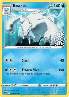 Beartic 049/189 Snowflake Stamp Darkness Ablaze