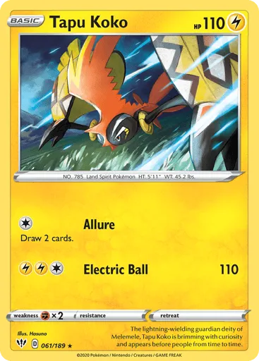 Tapu Koko 061/189 Darkness Ablaze