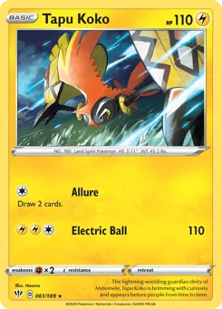 Tapu Koko 061/189 Darkness Ablaze