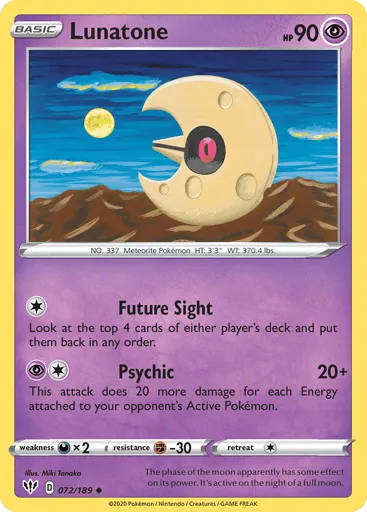 Lunatone 072/189 Darkness Ablaze
