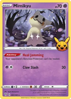 Mimikyu 081/189 Pumpkin Pikachu Stamp Darkness Ablaze