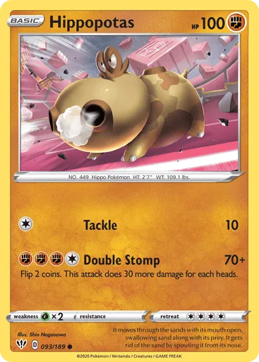 Hippopotas 093/189 Darkness Ablaze